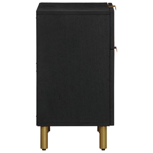 vidaXL Bedside Cabinet Black 50x33x60 cm Engineered Wood