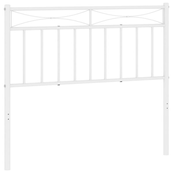 vidaXL Metal Replace Headboard White 107 cm