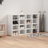 vidaXL Shoe Cabinet with Shelf White 103 x 30 x 67 cm Engineered Wood