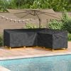 vidaXL Furniture Cover Black 235 x 235 x 80 cm 600D Oxford Fbric