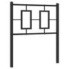 vidaXL Metal Replace Headboard Black 75 cm