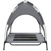 vidaXL Dog Bed with Canopy Anthracite Oxford Fabric and Steel