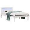 vidaXL Bed Frame with Headboard White 100 x 200 cm Solid Pine Wood