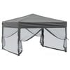 vidaXL Folding Party Tent with Sidewalls Anthracite 3x3 m
