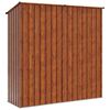 vidaXL Garden Sheds Brown 203.5 x 73 x 200 cm Metal