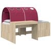 vidaXL Bed with Tunnel 3 pcs Sonoma Oak and Red Engineered Wood