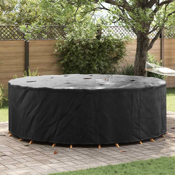 vidaXL Outdoor Furniture Cover Black 279 x 279 x 85 cm 600D fabric