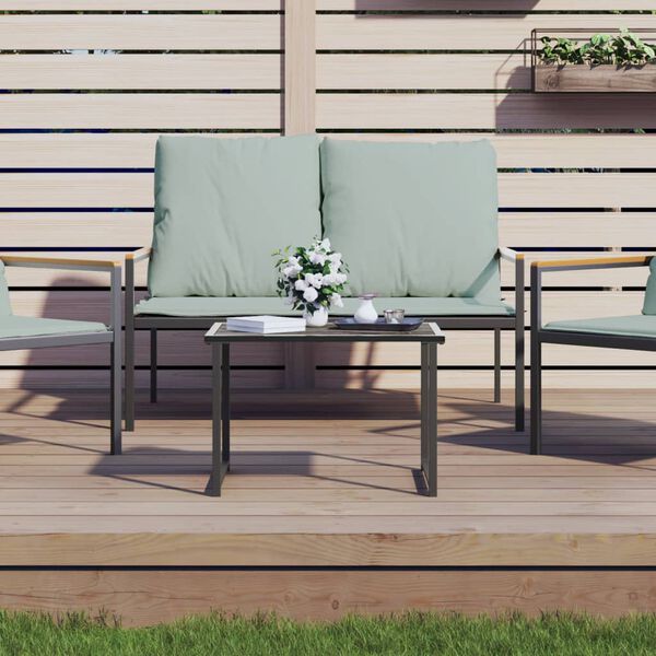 vidaXL Garden Table Anthracite 55x40x37 cm Steel