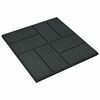 vidaXL Stepping Stone 6 pcs Black 40.5 x 40.5 x 2 cm Rubber