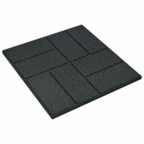 vidaXL Stepping Stone 6 pcs Black 40.5 x 40.5 x 2 cm Rubber