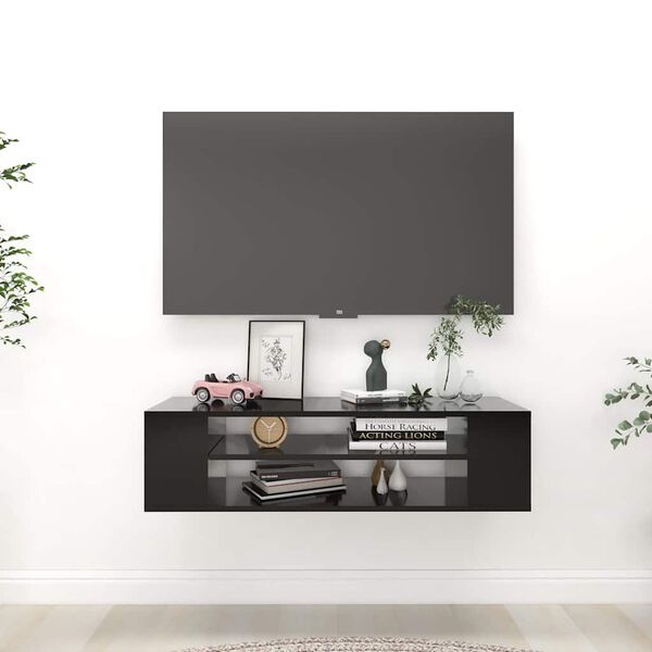 vidaXL Hanging TV Cabinet Black 100x30x26.5 cm Engineered Wood
