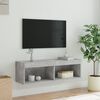 vidaXL TV Cabinet with LED Lights Concrete Grey 100x30x30 cm