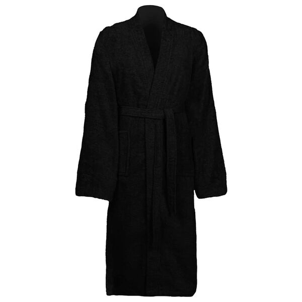 vidaXL Bathrobe KINN Black S Cotton