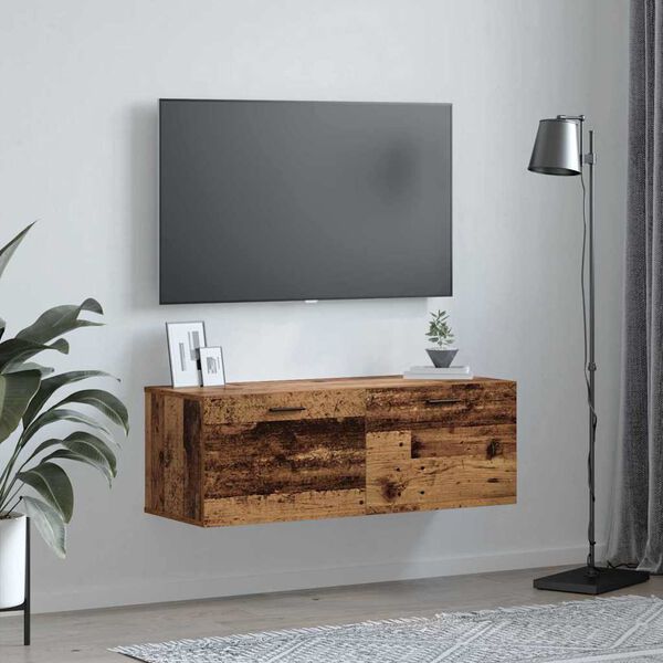 vidaXL Wall-Mounted Cabinet Wall-mounted Old Wood 100 x 36.5 x 35 cm