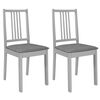 vidaXL 3 Piece Dining Set MDF Grey
