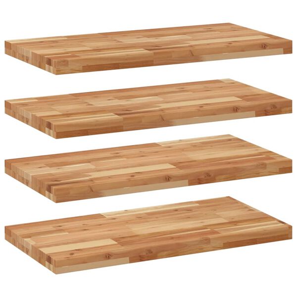 vidaXL Floating Shelves 4 pcs 80x40x4 cm Oil Finished Solid Wood Acacia