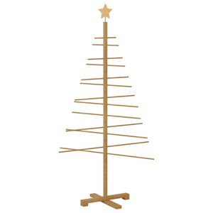 vidaXL Wooden Christmas Tree with Stand Brown 150 cm Bamboo
