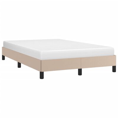 vidaXL Bed Frame Cappuccino 120x190 cm Small Double Faux Leather
