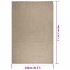 vidaXL Rug ZIZUR Beige 240x340 cm Jute Look Indoor and Outdoor