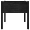 vidaXL Garden Planters 2 pcs Black 70x70x70 cm Solid Pinewood