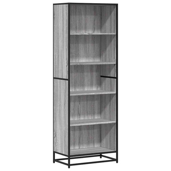 vidaXL Bookcase Grey Sonoma 60x35x170.5 cm Engineered Wood
