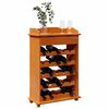 vidaXL Wine Rack Brown 58 x 28 x 90 cm Solid Pine Wood