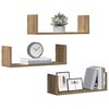 vidaXL Wall Shelves 3 pcs Artisian Oak 58x18x18 cm Engineered Wood