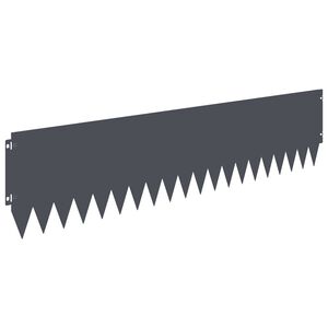 vidaXL Lawn Edging 20 pcs 103 x 25 cm Steel Anthracite