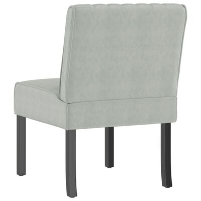 vidaXL Slipper Chair Light Grey Velvet