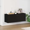 vidaXL Wall Shoe Cabinet Black 100x35x38 cm Engineered Wood