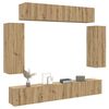 vidaXL 6 Piece TV Cabinet Set Wall-mounted Artisan Oak Engineered Wood