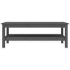 vidaXL Coffee Table Grey 110x50x40 cm Solid Wood Pine