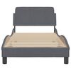 vidaXL Bed Frame "Dover" Dark Grey 90x190 cm Single Velvet