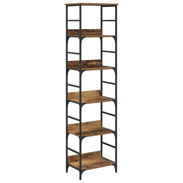 vidaXL Bookshelf Old Wood 50x33x188.5cm Engineered Wood
