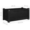 vidaXL Garden Planter Black 60x31x31 cm Solid Pinewood