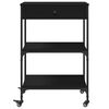 vidaXL Kitchen Trolley Black 60x48x89.5 cm Engineered Wood