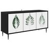 vidaXL TV Cabinet HANAU 102 x 33 x 51 cm Black Oak Engineered Wood