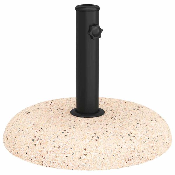 vidaXL Parasol Base Manual Yellow Stone 45 x 45 x 40 cm Concrete
