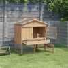 vidaXL Chicken Coop Brown 75 x 60 x 89 cm Solid Pine Wood