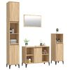 vidaXL 4 Piece Bathroom Furniture Set Sonoma Oak Engineered Wood