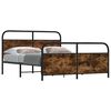 vidaXL Metal Bed Frame without Mattress Smoked Oak 183x213 cm