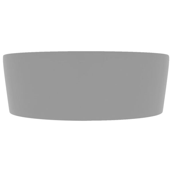 vidaXL Luxury Wash Basin with Overflow Matt Light Grey 36x13 cm Ceramic