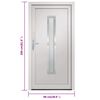 vidaXL Front Door White 98x208 cm PVC