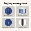 vidaXL Folding Party Tent with Sidewalls Blue 3x3 m