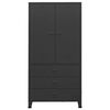 vidaXL Industrial Wardrobe Black 90x50x180 cm Metal