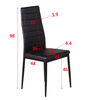 Venture Home Dining Chairs 2 pcs Slim Leather-look Black