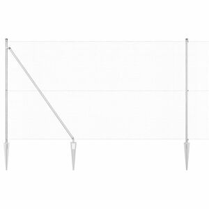 vidaXL Fence Post Silver 10 x 1.6 m (16 x 16 mm mesh) Steel