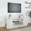 vidaXL TV Cabinet White 110x35x40.5 cm Solid Wood Pine