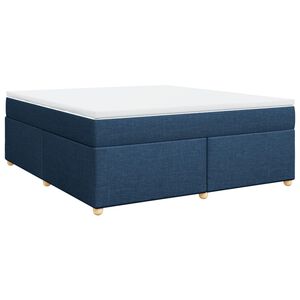 vidaXL Box Spring Bed with Mattress Blue 180x200 cm Fabric