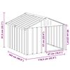 vidaXL Dog House Grey 116.5x103x81.5 cm Galvanised Steel